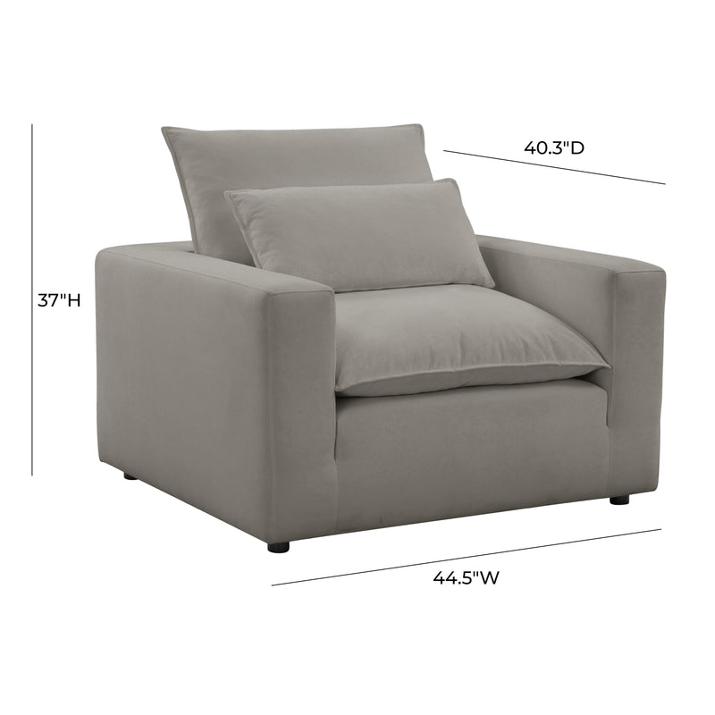 Cali Performance Fabric Armchair - Slate