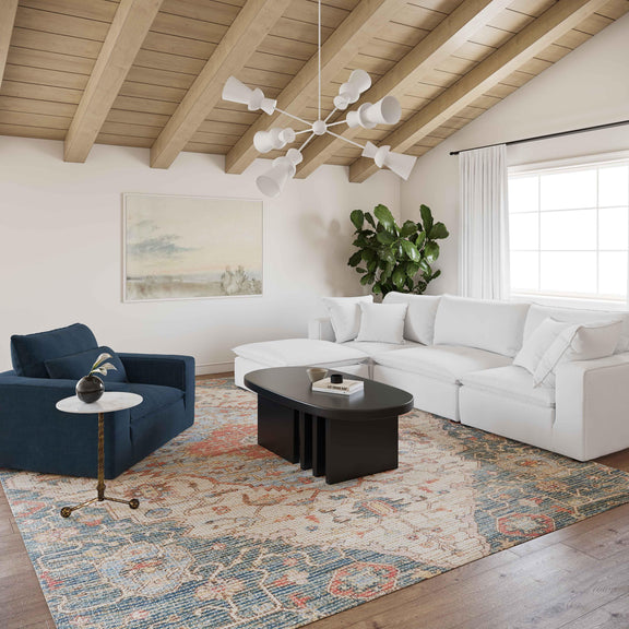 Cali Performance Fabric Armchair - Navy