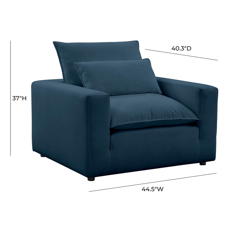 Cali Performance Fabric Armchair - Navy