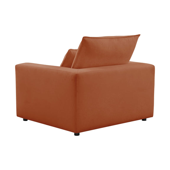 Cali Performance Fabric Armchair - Rust
