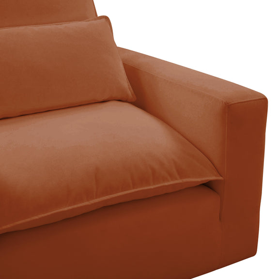 Cali Performance Fabric Armchair - Rust