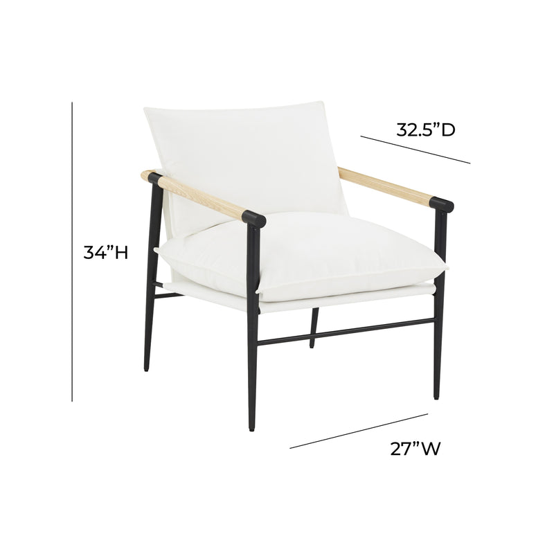 Cali Performance Fabric Accent Chair - Pearl
