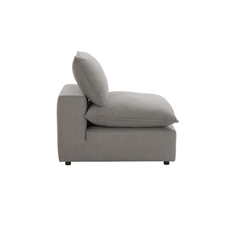 Cali Performance Fabric Modular Armless Chair - Slate