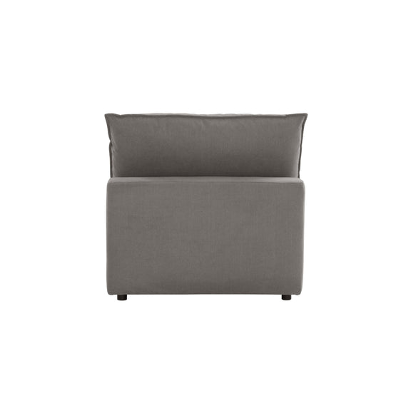Cali Performance Fabric Modular Armless Chair - Slate