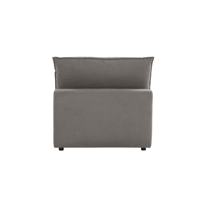 Cali Performance Fabric Modular Armless Chair - Slate