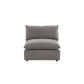Cali Performance Fabric Modular Armless Chair - Slate