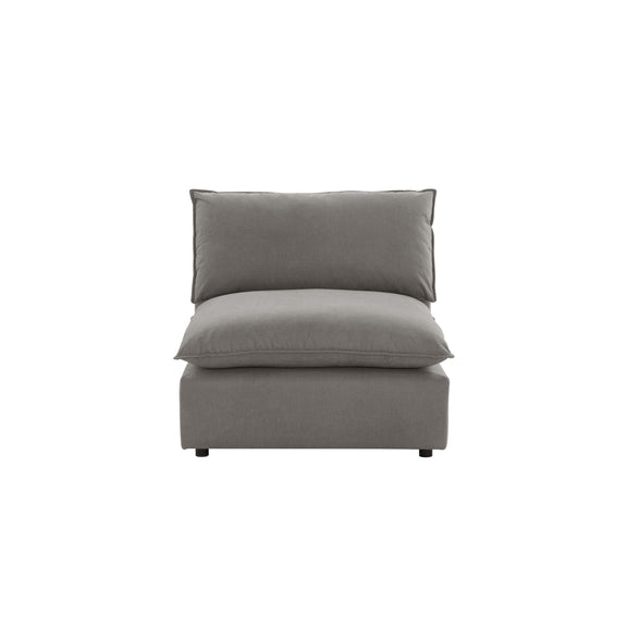 Cali Performance Fabric Modular Armless Chair - Slate