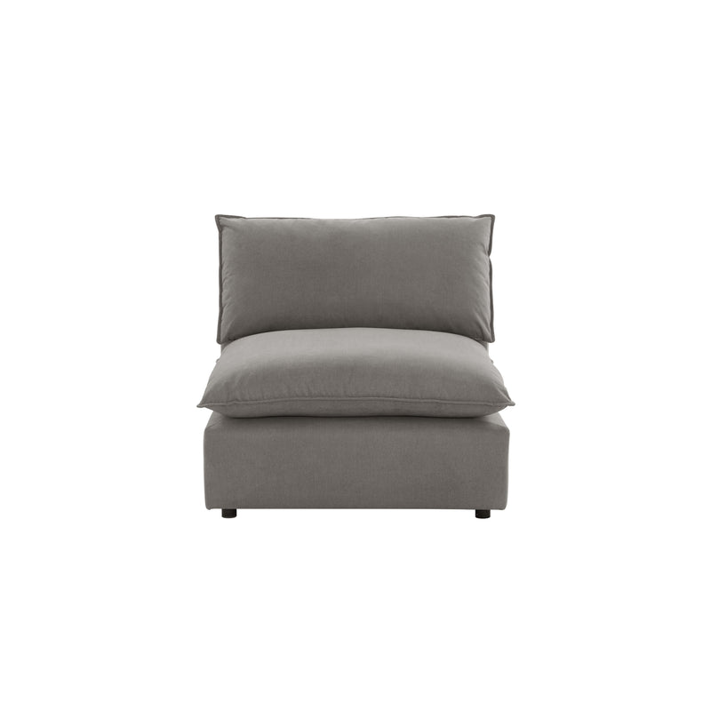 Cali Performance Fabric Modular Armless Chair - Slate
