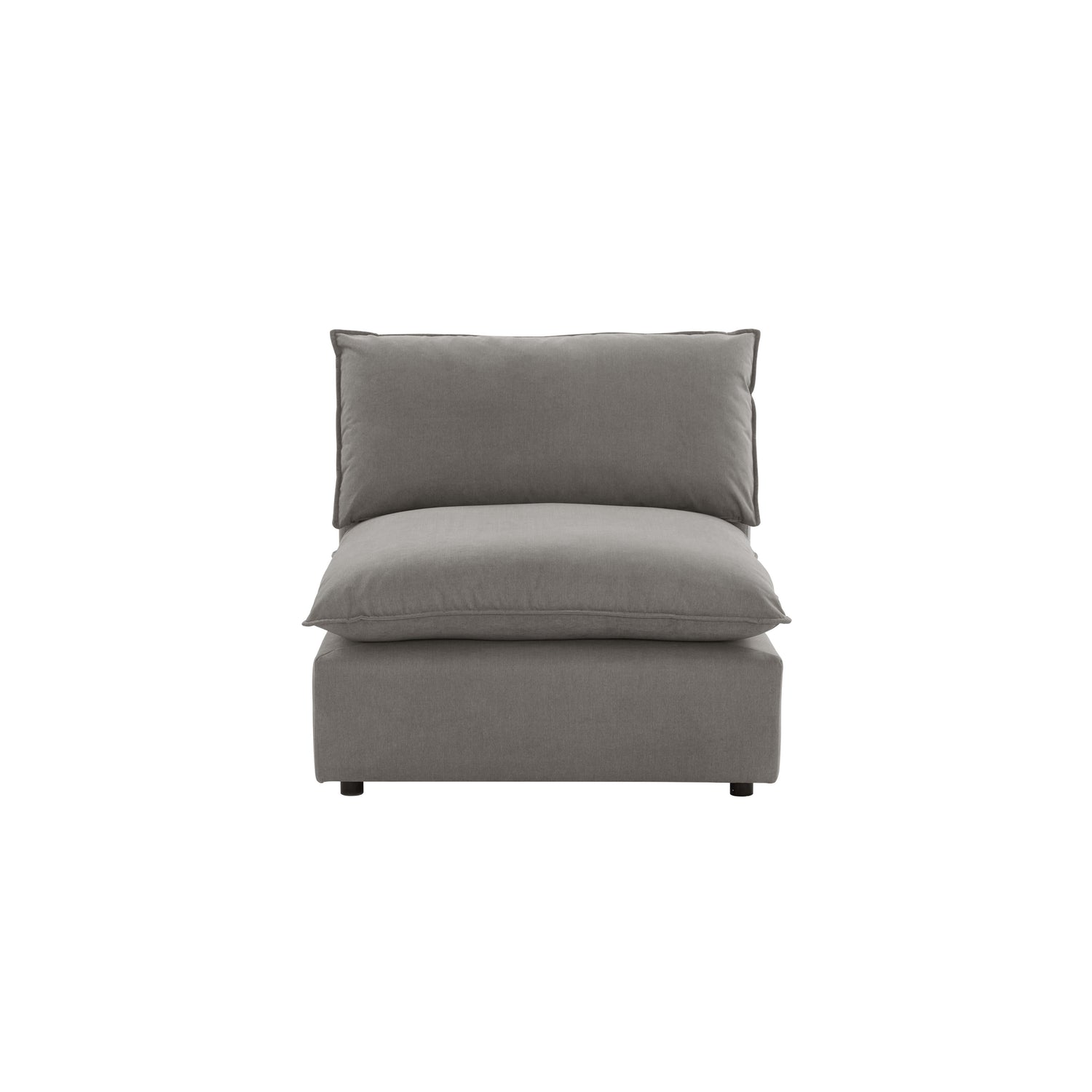 Cali Performance Fabric Modular Armless Chair - Slate