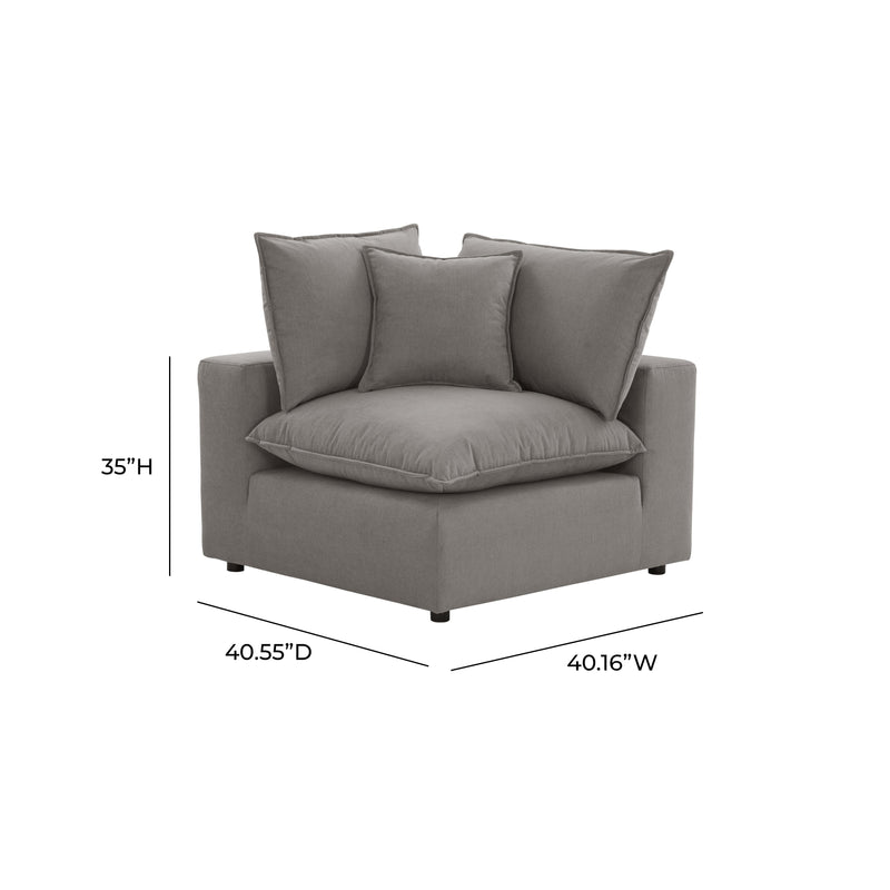 Cali Performance Fabric Modular Corner Chair - Slate