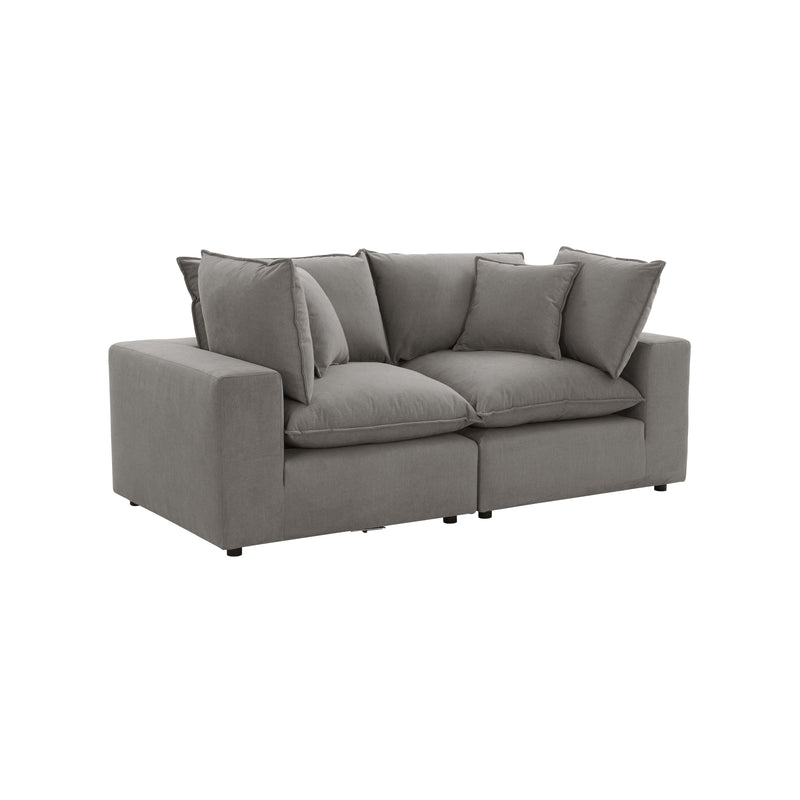 Cali 80" Modular Loveseat - Slate