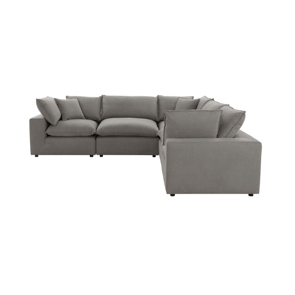 Cali 5-Piece Performance Fabric Modular L-Sectional - Slate