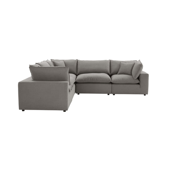 Cali 5-Piece Performance Fabric Modular L-Sectional - Slate