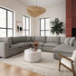 Cali 7-Piece Performance Fabric Modular Large Chaise Sectional - Slate