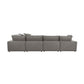 Cali 7-Piece Performance Fabric Modular Large Chaise Sectional - Slate
