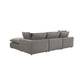 Cali 4-Piece Performance Fabric Modular Sectional - Slate