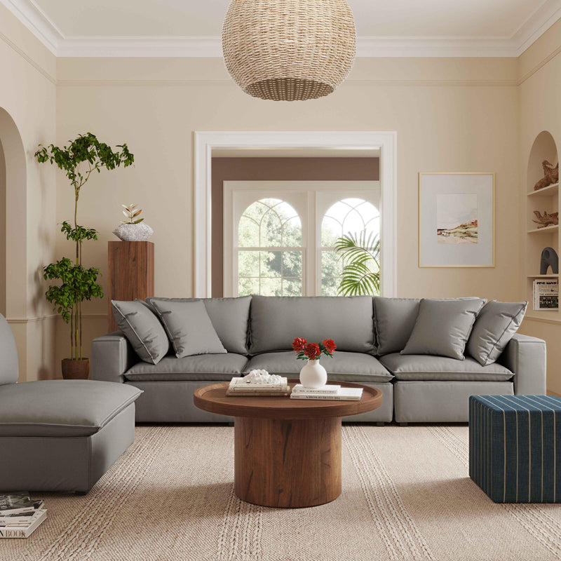 Cali 120" Performance Fabric Modular Sofa - Slate
