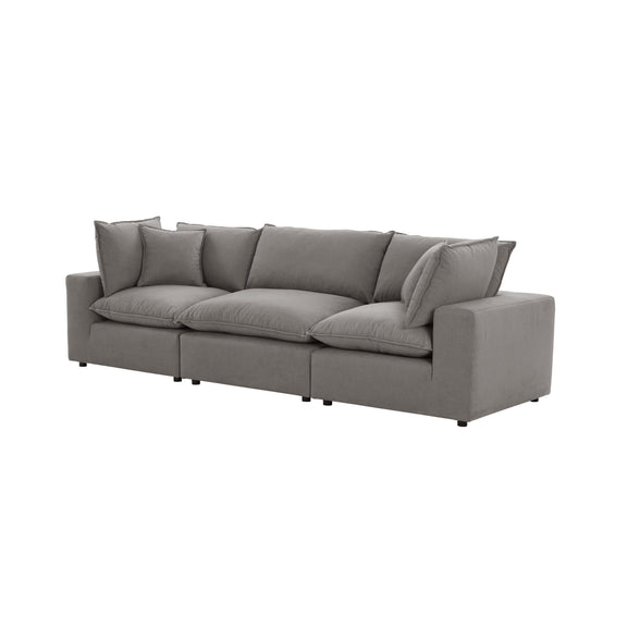 Cali 120" Performance Fabric Modular Sofa - Slate
