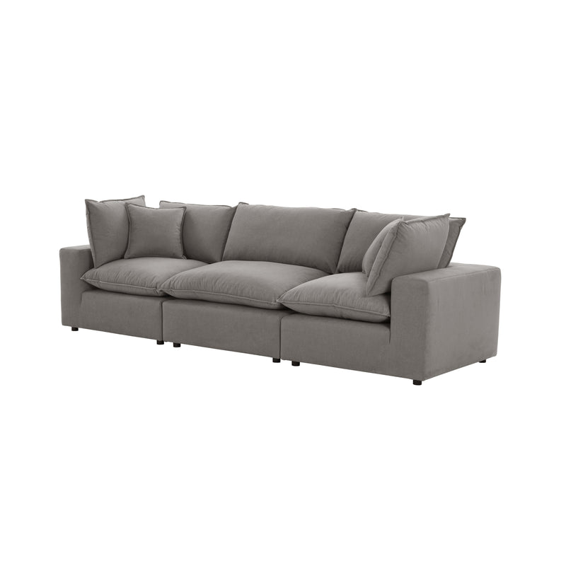 Cali 120" Performance Fabric Modular Sofa - Slate