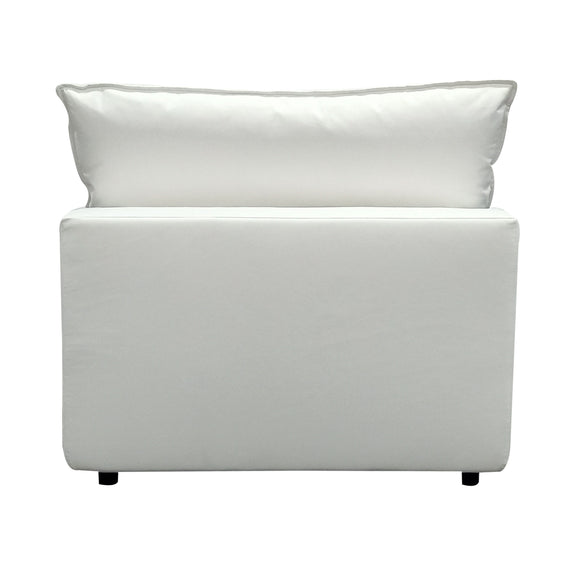 Cali Performance Fabric Modular Armless Chair - Pearl