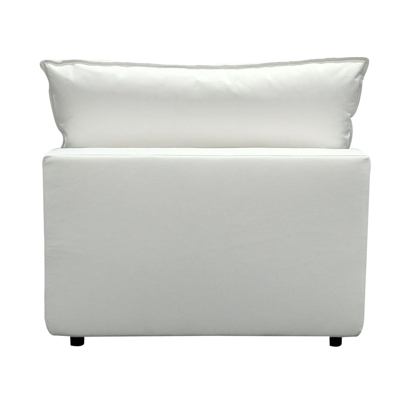 Cali Performance Fabric Modular Armless Chair - Pearl
