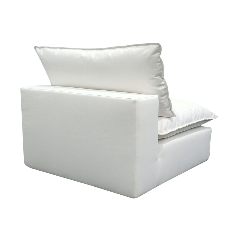 Cali Performance Fabric Modular Armless Chair - Pearl