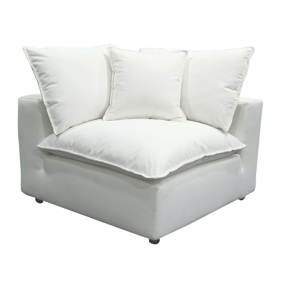 Cali Performance Fabric Modular Corner Chair - Pearl