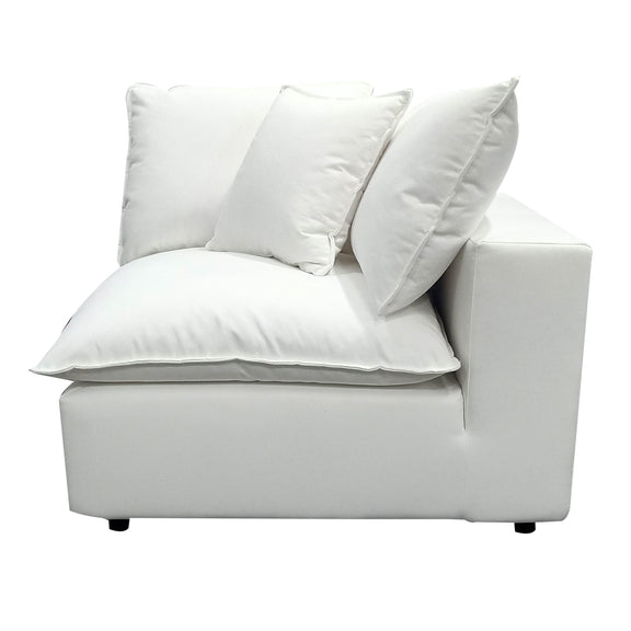Cali Performance Fabric Modular Corner Chair - Pearl