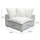 Cali Performance Fabric Modular Corner Chair - Pearl