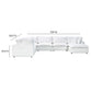 Cali 7-Piece Performance Fabric Modular Large Chaise Sectional - Pearl
