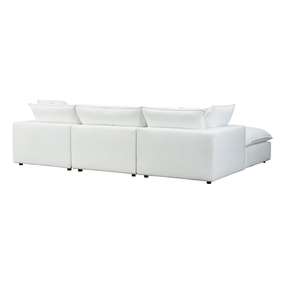 Cali 4-Piece Performance Fabric Modular Sectional - Pearl