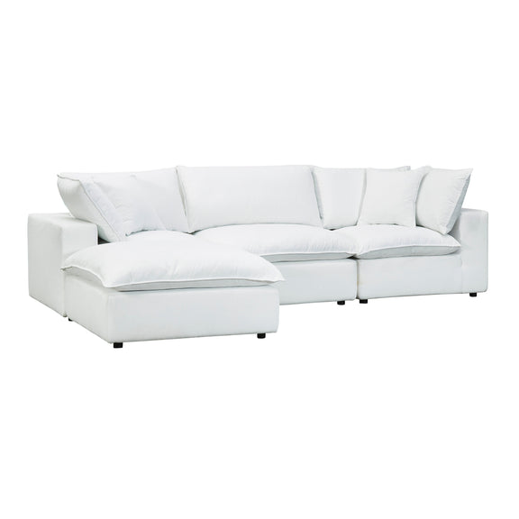 Cali 4-Piece Performance Fabric Modular Sectional - Pearl