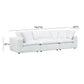 Cali 120" Performance Fabric Modular Sofa - Pearl