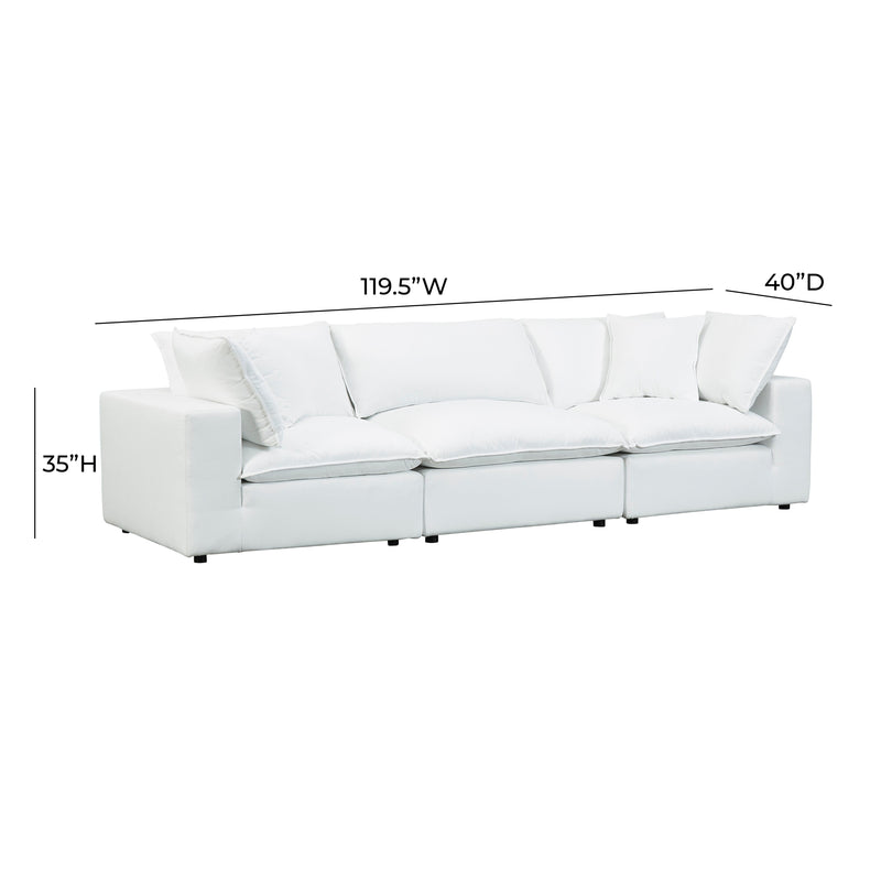Cali 120" Performance Fabric Modular Sofa - Pearl