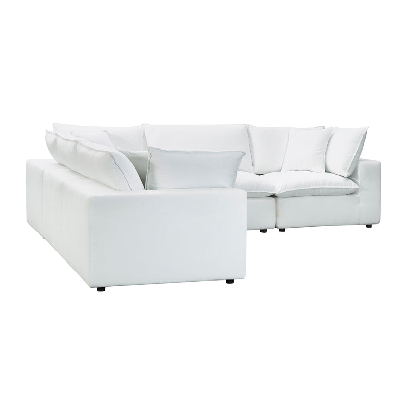 Cali 5-Piece Performance Fabric Modular L-Sectional - Pearl