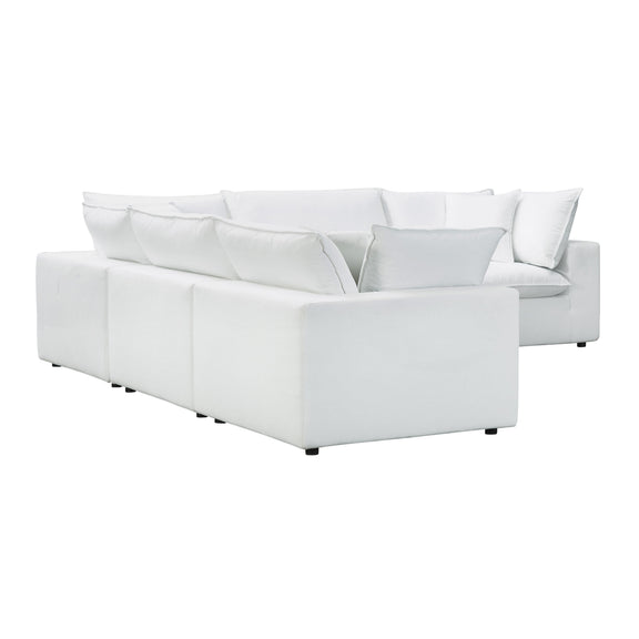 Cali 5-Piece Performance Fabric Modular L-Sectional - Pearl