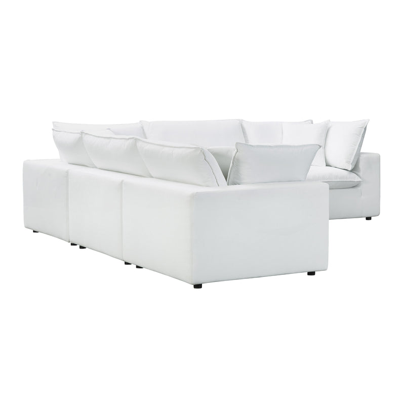 Cali 5-Piece Performance Fabric Modular L-Sectional - Pearl