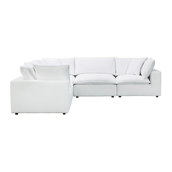 Cali 5-Piece Performance Fabric Modular L-Sectional - Pearl