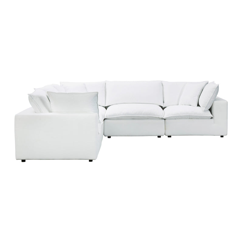 Cali 5-Piece Performance Fabric Modular L-Sectional - Pearl