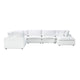 Cali 7-Piece Performance Fabric Modular Large Chaise Sectional - Pearl
