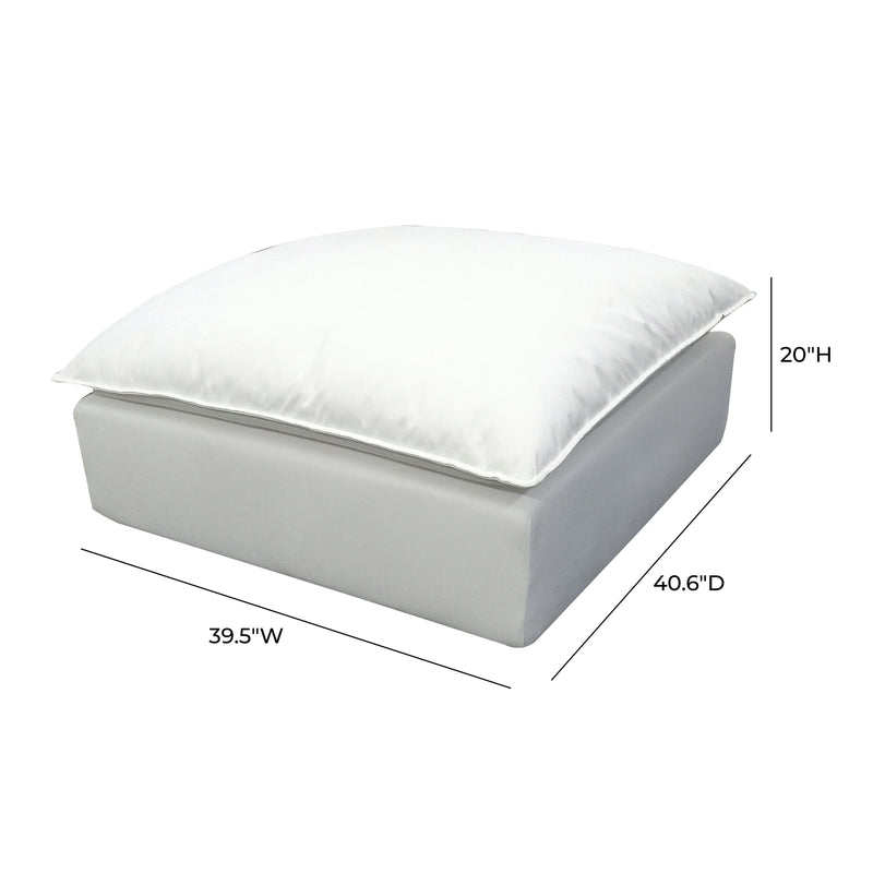 Cali Performance Fabric Ottoman - Pearl