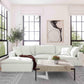 Cali Performance Fabric Ottoman - Pearl