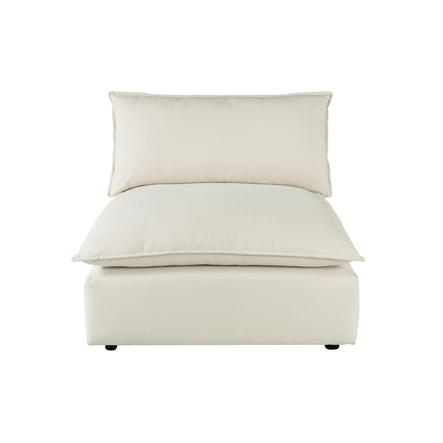 Cali Performance Fabric Modular Armless Chair - Natural