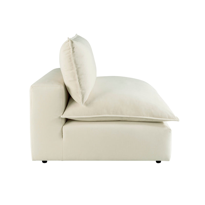 Cali Performance Fabric Modular Armless Chair - Natural