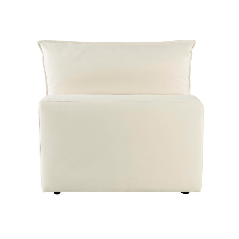 Cali Performance Fabric Modular Armless Chair - Natural