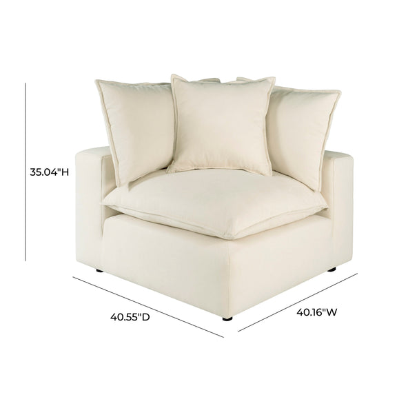 Cali Performance Fabric Modular Corner Chair - Natural