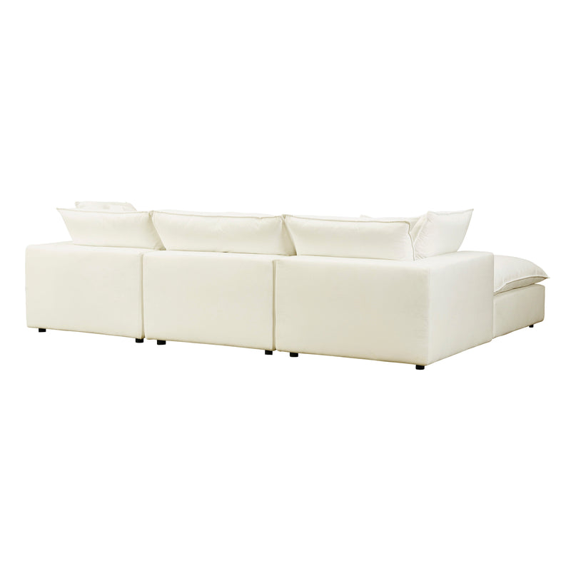 Cali 4-Piece Performance Fabric Modular Sectional - Natural