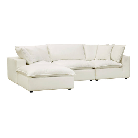 Cali 4-Piece Performance Fabric Modular Sectional - Natural