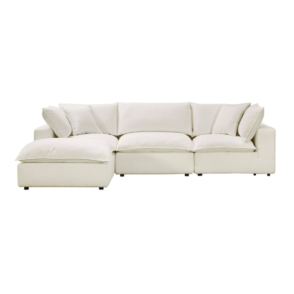 Cali 4-Piece Performance Fabric Modular Sectional - Natural