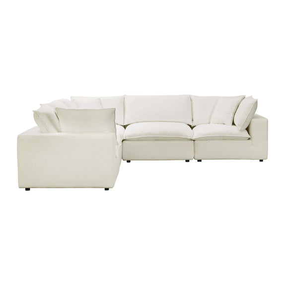 Cali 5-Piece Performance Fabric Modular L-Sectional - Natural